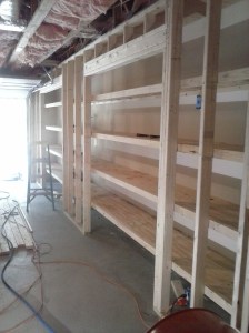 Storage closets under construction